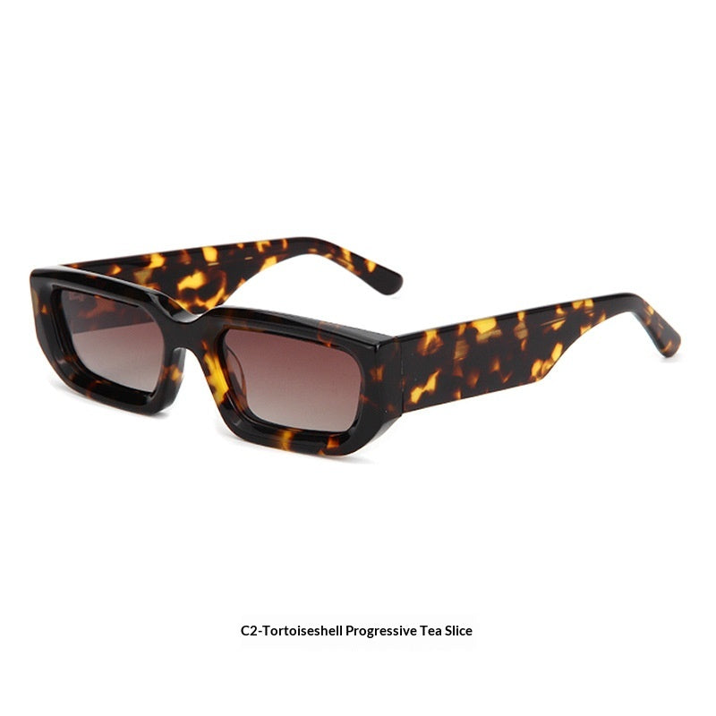 Lunettes de soleil à la mode européenne et américaine avec un cadre carré et des bras de temple larges