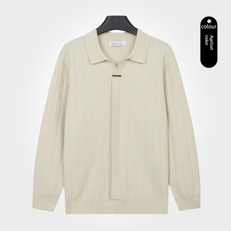 Hommes AutomneHiver Lapel tricoté Cardigan Casual Top