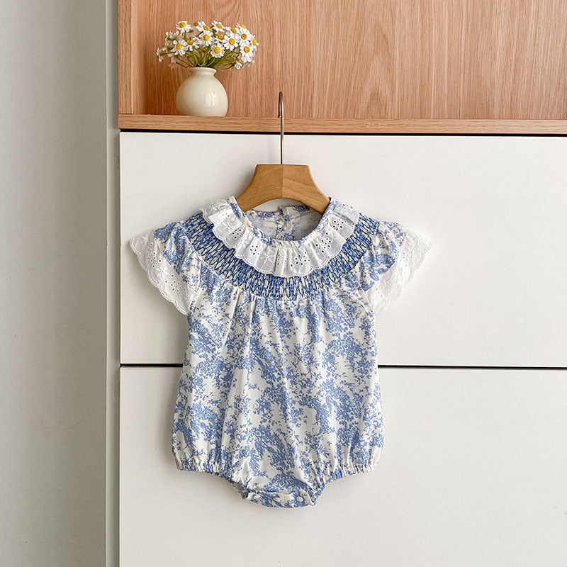 Romper Floral Léger Pour Bébé Filles