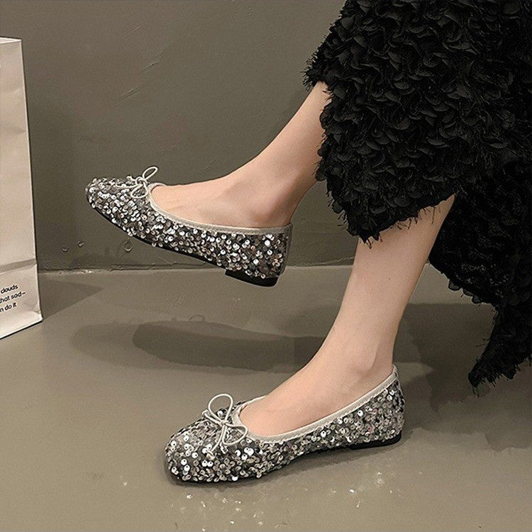 Women's Flat Sequin Versatile Pumps