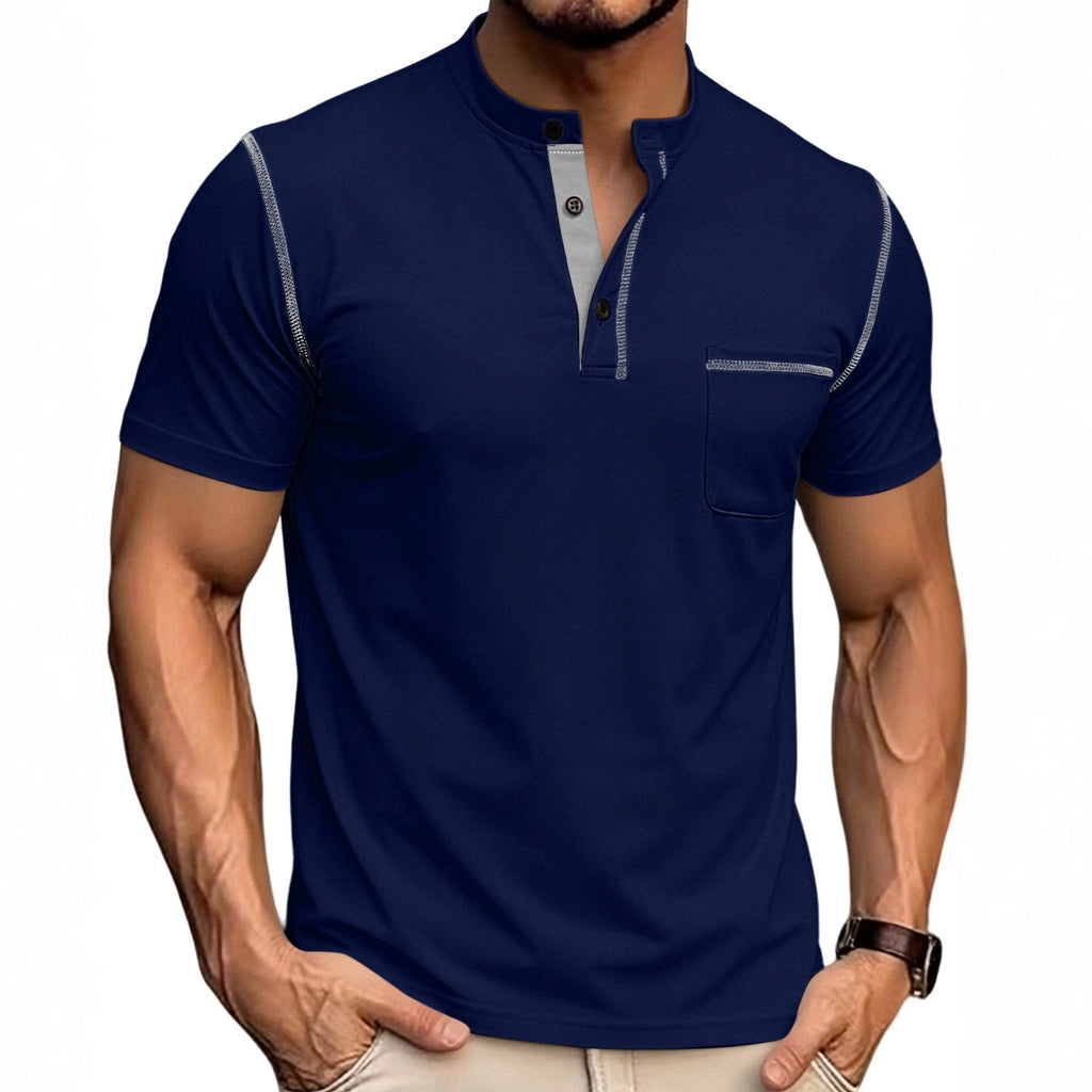 Col Henley pour hommes à la frontière
