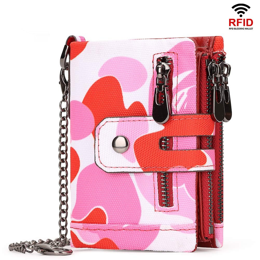 La mode masculine Personnalité Trifold Portefeuille multicolore