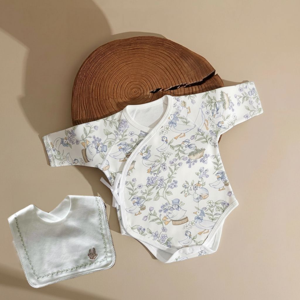 Romper à manches longues en coton pur quatre saisons pour bébés Et
