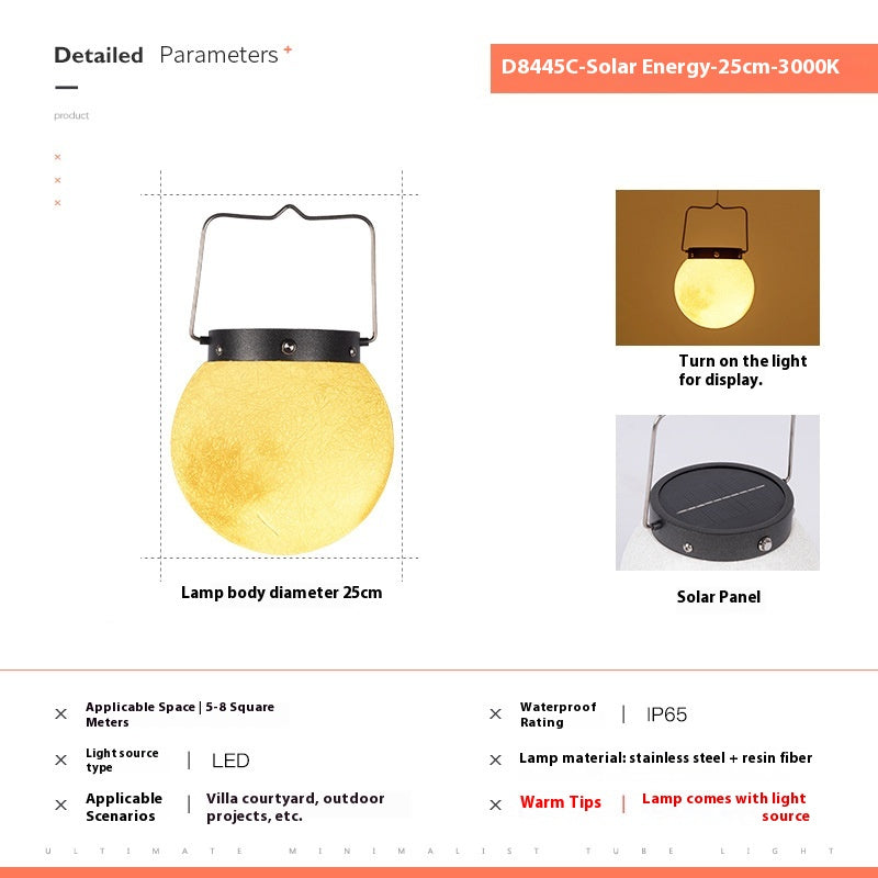 Solar Couryard Outdoor Waterproof Lampe Lune