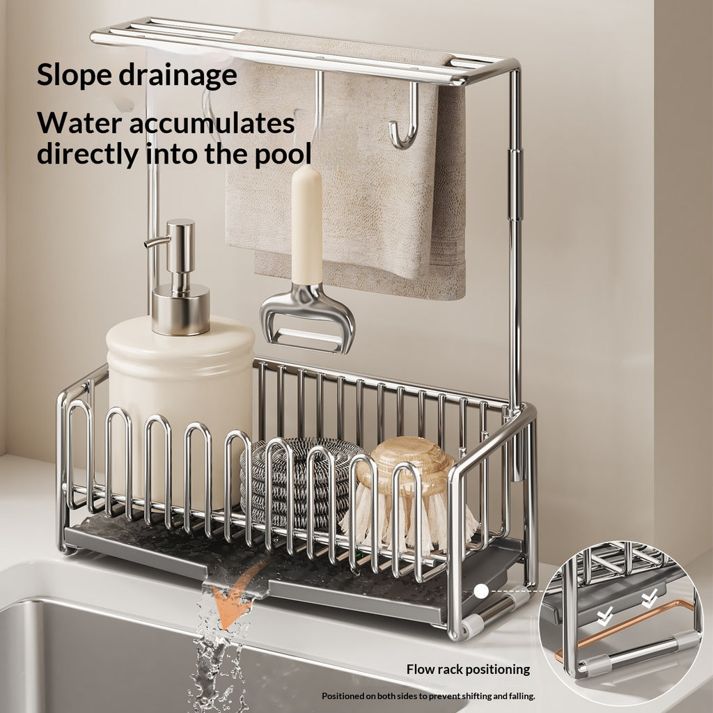Kitchen Acier inoxydable Dishwhabil Porte-clac de séchage