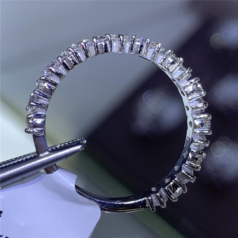 Simple Luxury Inlaid Waterdrop Strass Anneaux Femmes Simple