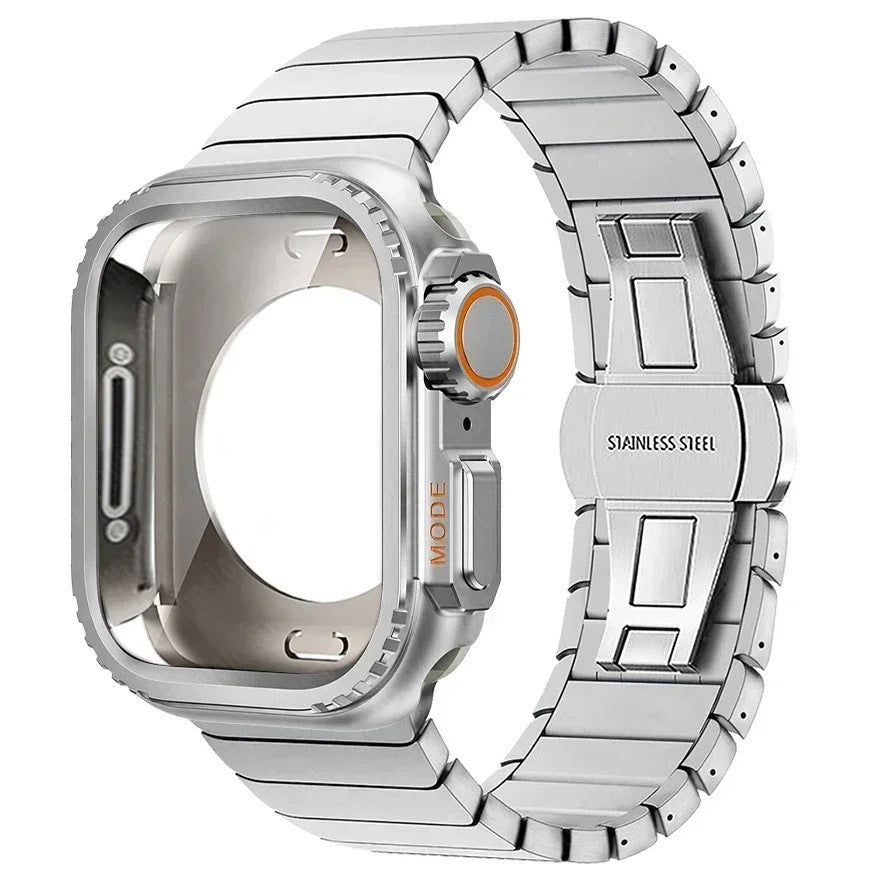 Bracelet de montre en métal pour papillon en acier inoxydable