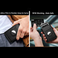 Mens Minimalist Trifold Microfibre Wallet