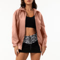 Veste de mode européenne et américaine en cuir souple pour femme