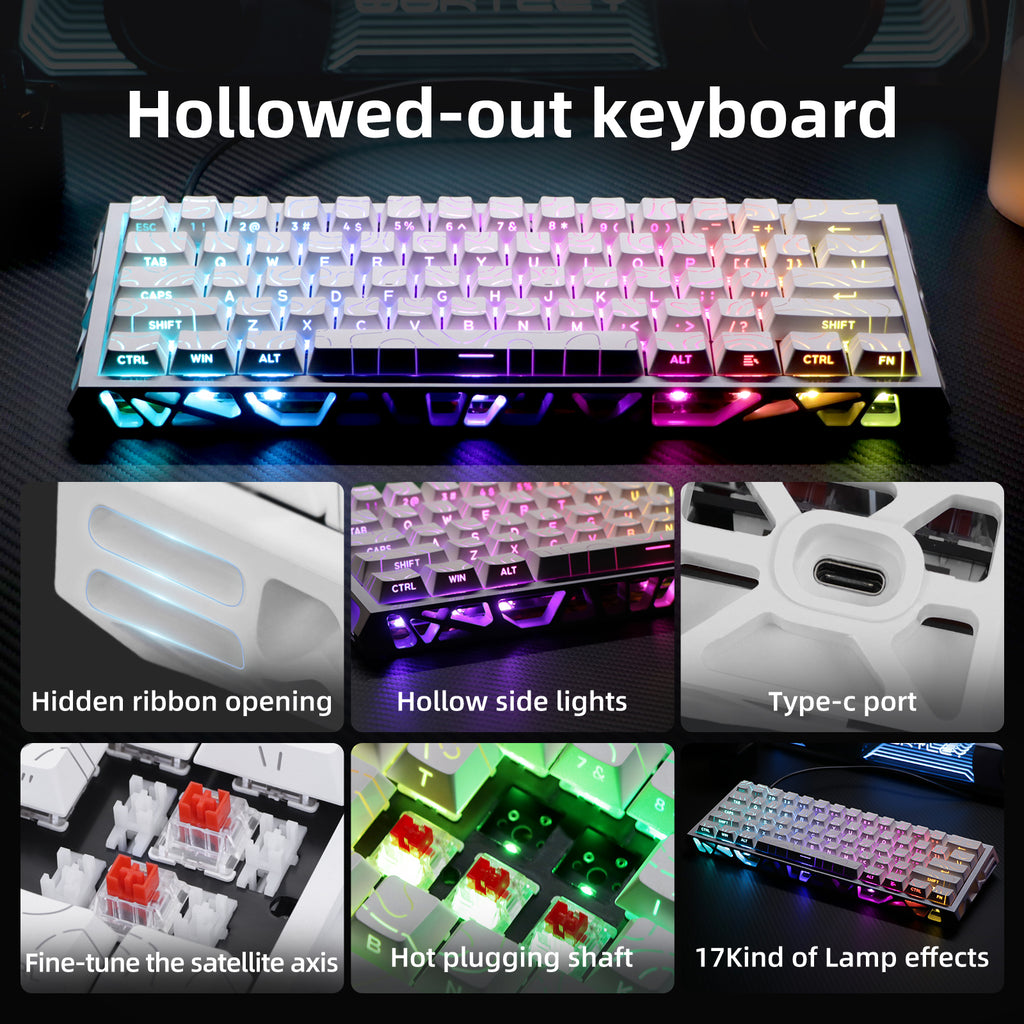 Clavier mécanique monomode creux NJ61