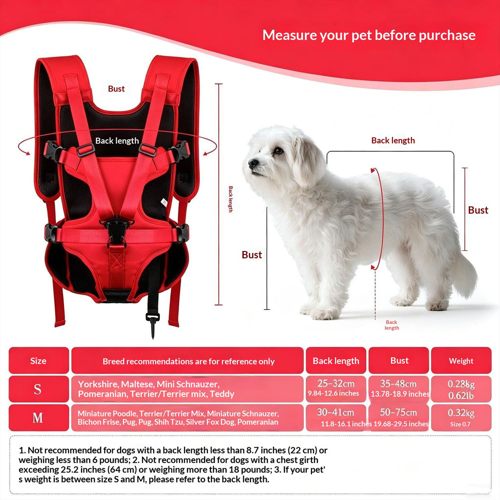 Sac à dos pour animaux de compagnie à quatre pattes enroulé pour petits chiens