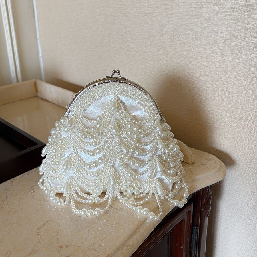 Sac de soirée style français Vintage Elaborate Pearl