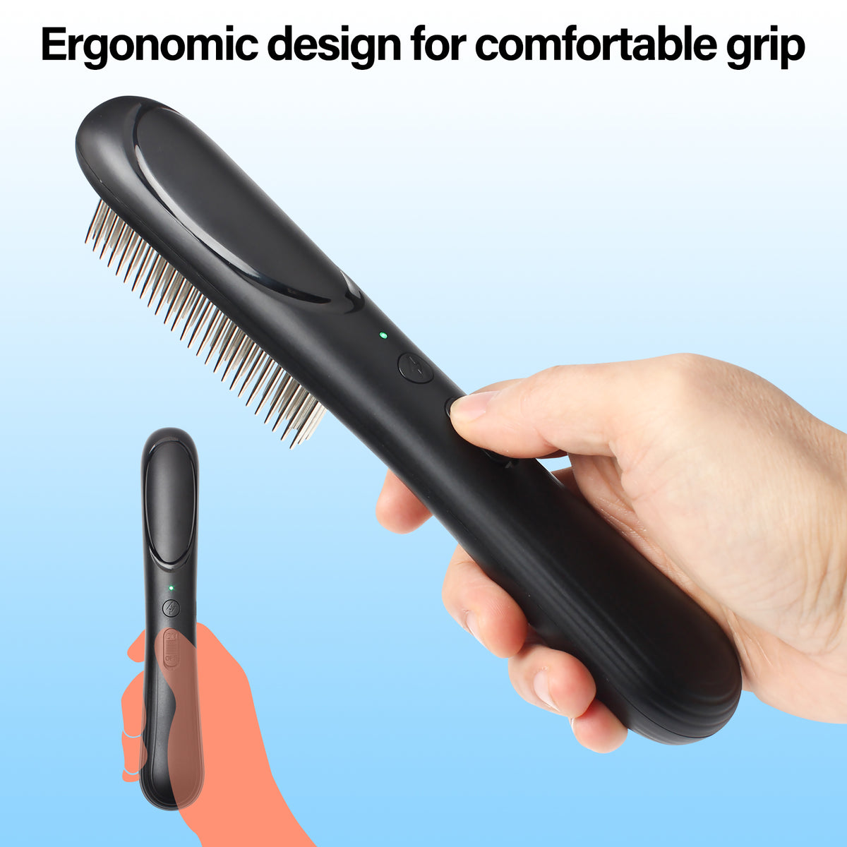 Insect repellent comb for animals - Color can be communicated to the sender