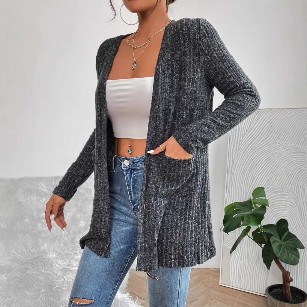 Cardigan à maille longue pour femmes