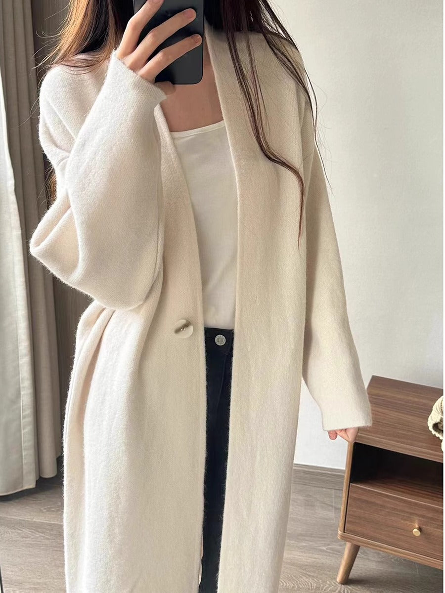 Couvercle de cardigan à maille simple à un bouton