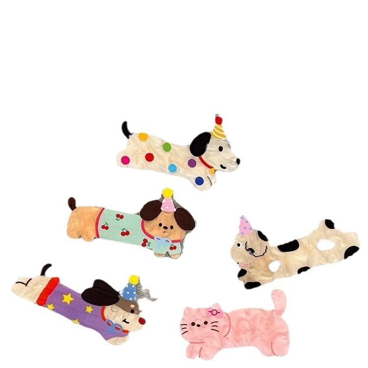 Coiffure de caricature Pin mignon côté chiot enfants Headwear