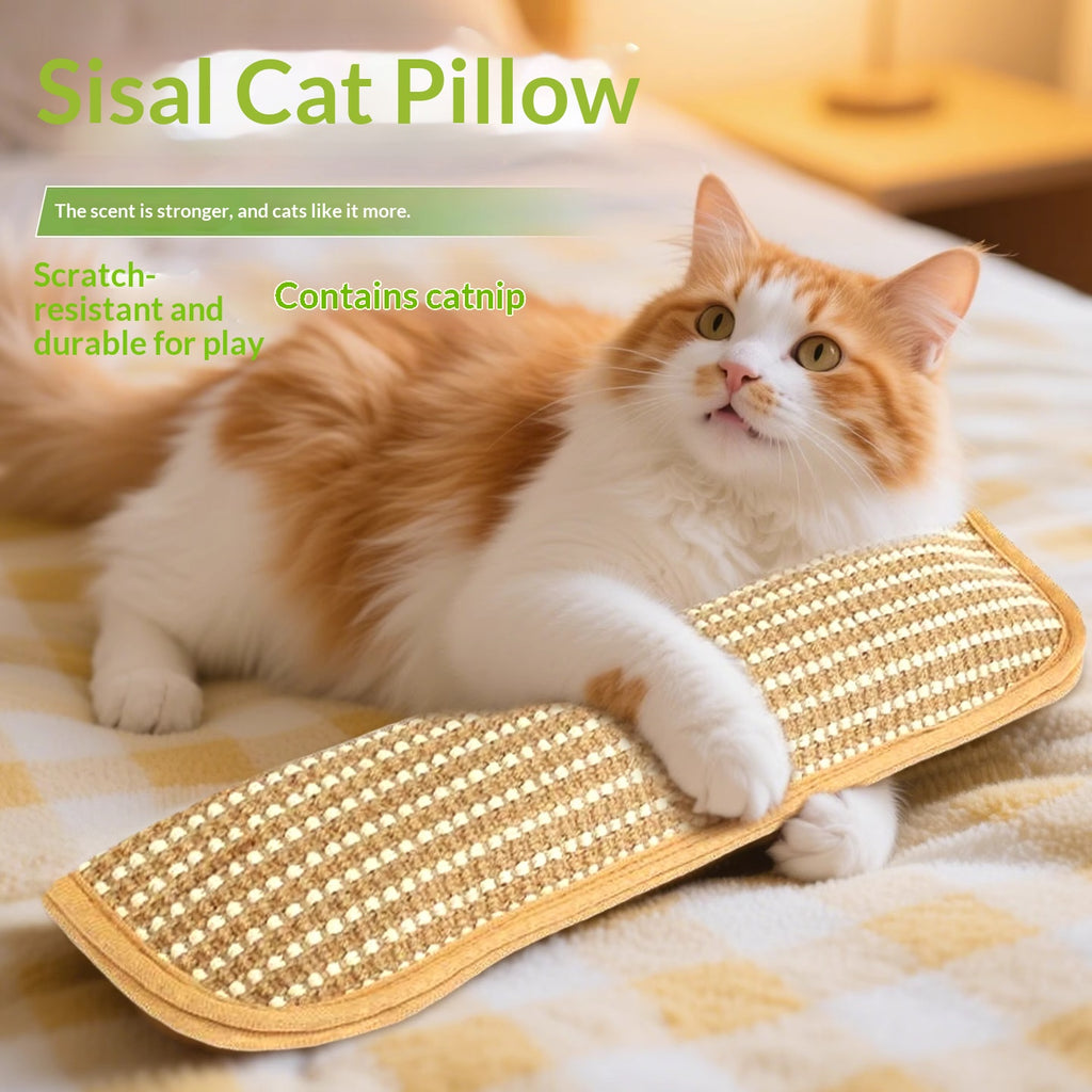 Catnip Toy Scratching Post Pillow