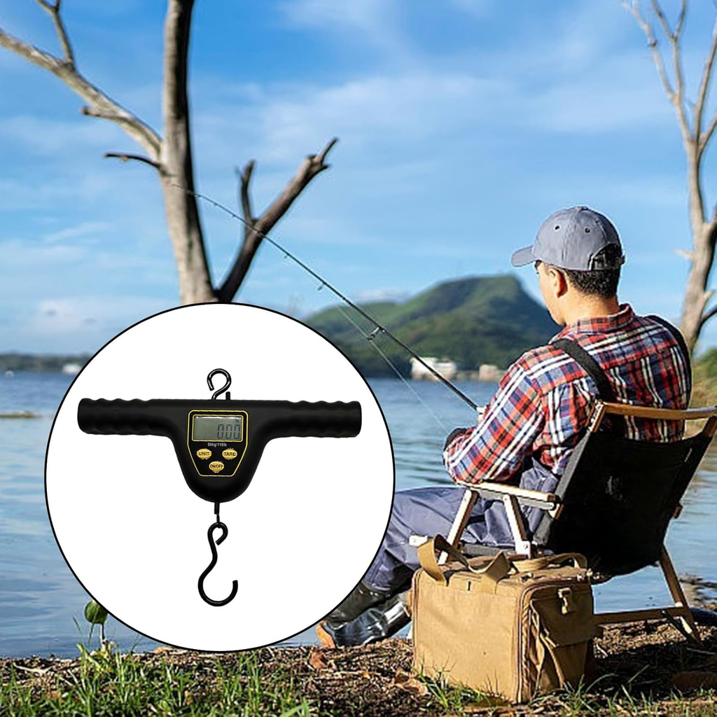 Échelle de pêche ABS robuste 50kg Capacité Auto-Off Affichage LCD pliable pour les pêcheurs Outdo