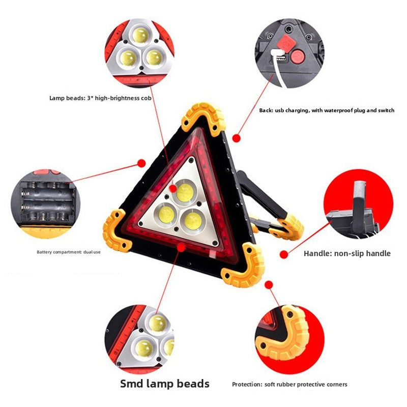 30W triangle de ventilation de voiture LED de sécurité d'urgence feu rouge