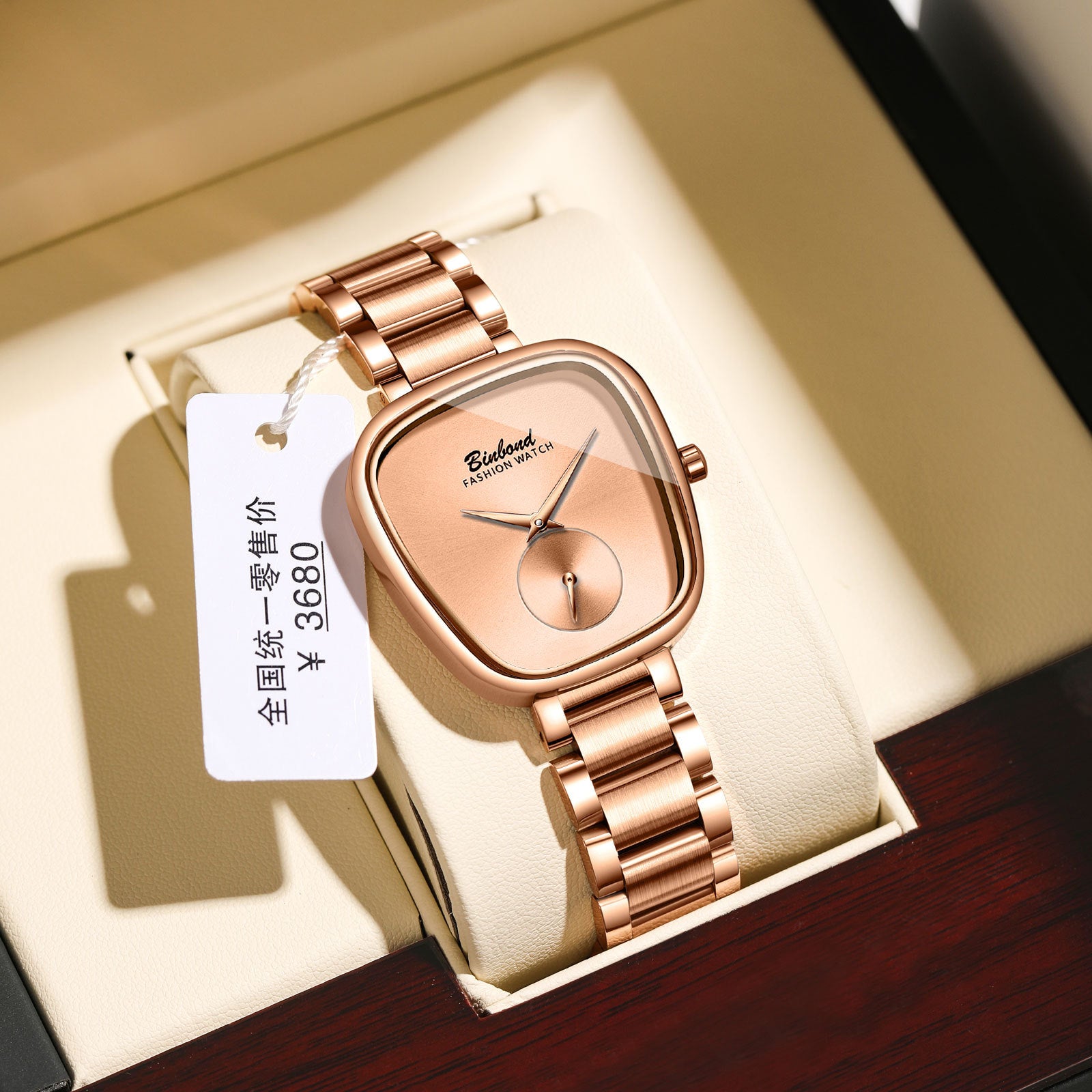 Montre Quartz en acier inoxydable imperméable pour femme