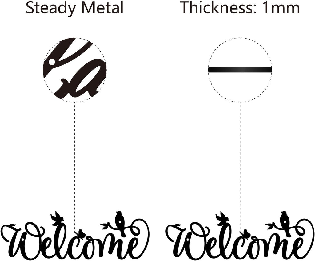 Decor mural de bienvenue 12x4 pouces