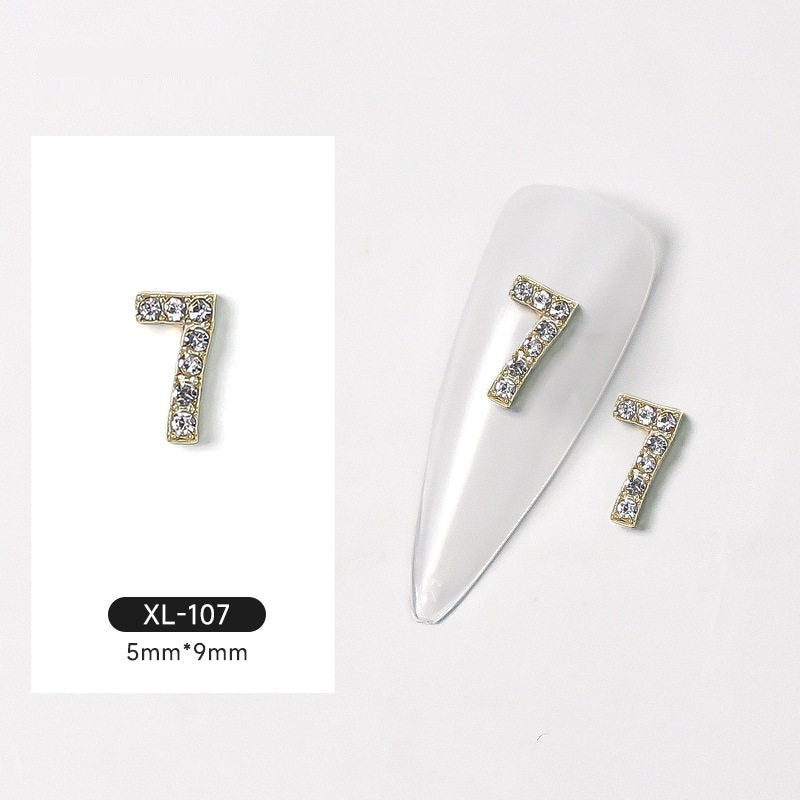 3D Explosion numérique or ongles bijoux accessoires diamant