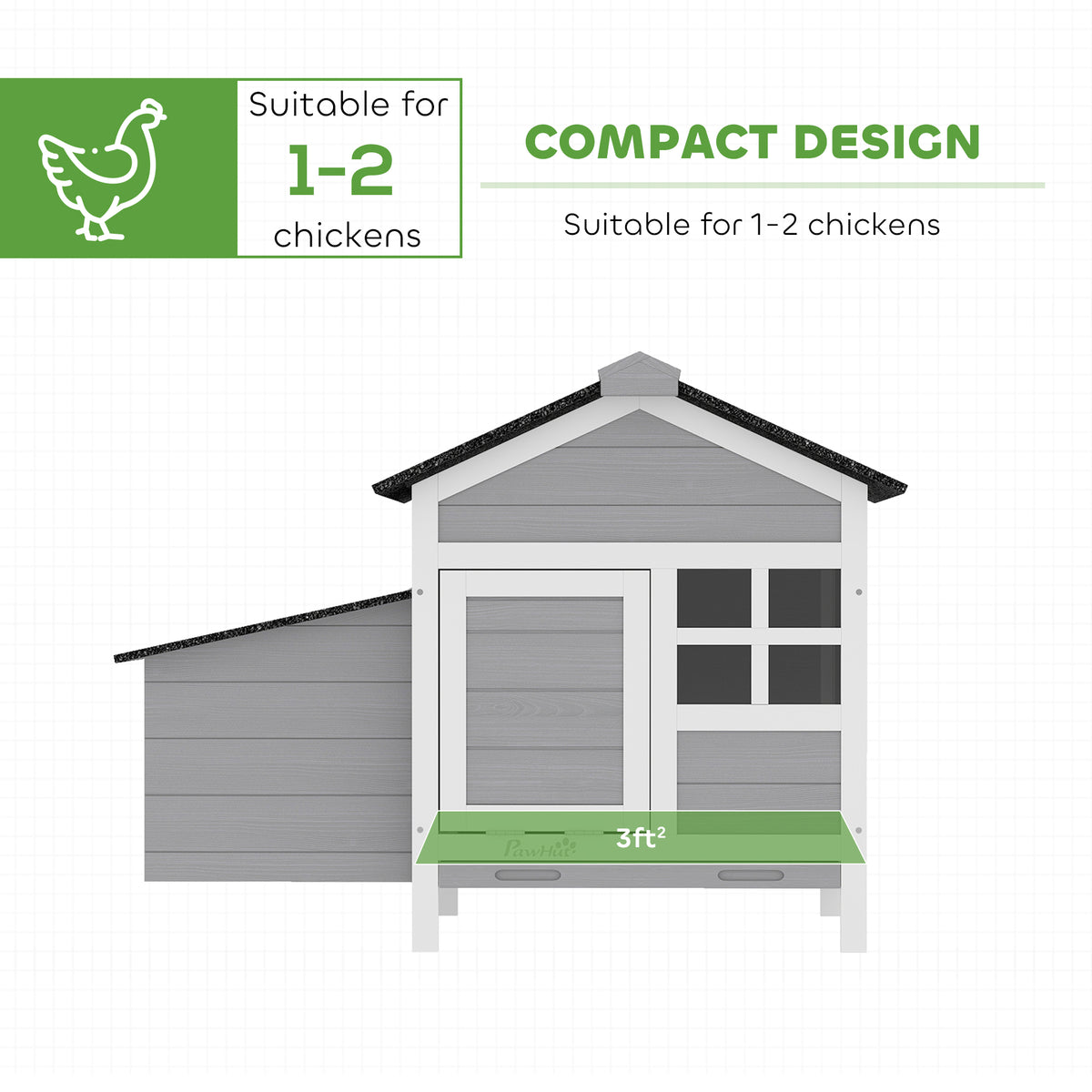 Coop de poulet en bois extérieur avec boîte de nidification