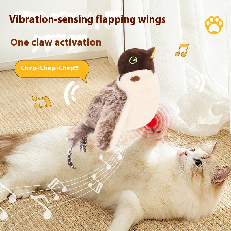 Chat Shaking Bird Simulation Bird Jouet de chat Self-Hi Soulagent Stuffy Électric Sound Sparrow A