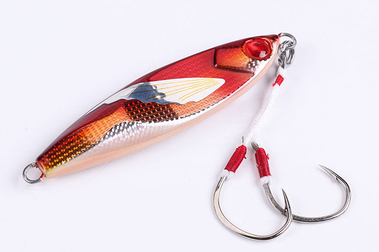 Laser Lumineux Double Crochet Slow Shake plaque de fer Bait Lead Fish