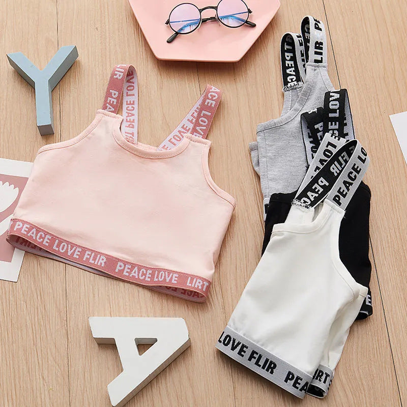 Filles Cotton Tank Top Conçu pour les jeunes femmes Sporty Style avec un flattering Retour Détail