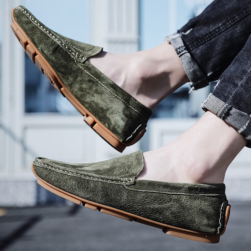 Chaussures Homme d'été en cuir véritable respirant