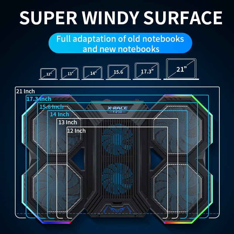 Cadre de l'éventoir d'échappement Plaque de base Mat Cadre de refroidissement Mute RGB Lumière