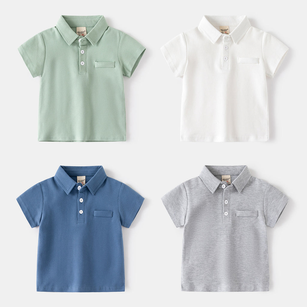 Chemise Polo coton manches courtes pour garçons