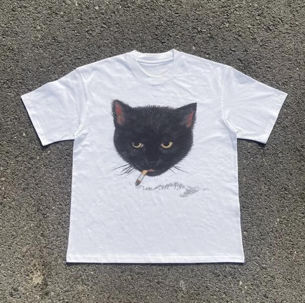 T-shirt à manches courtes en coton coupe droite