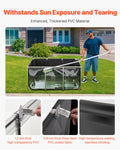 Toile Fish Pond au-dessus du sol Koi réservoir 270 Gal avec panneau clair