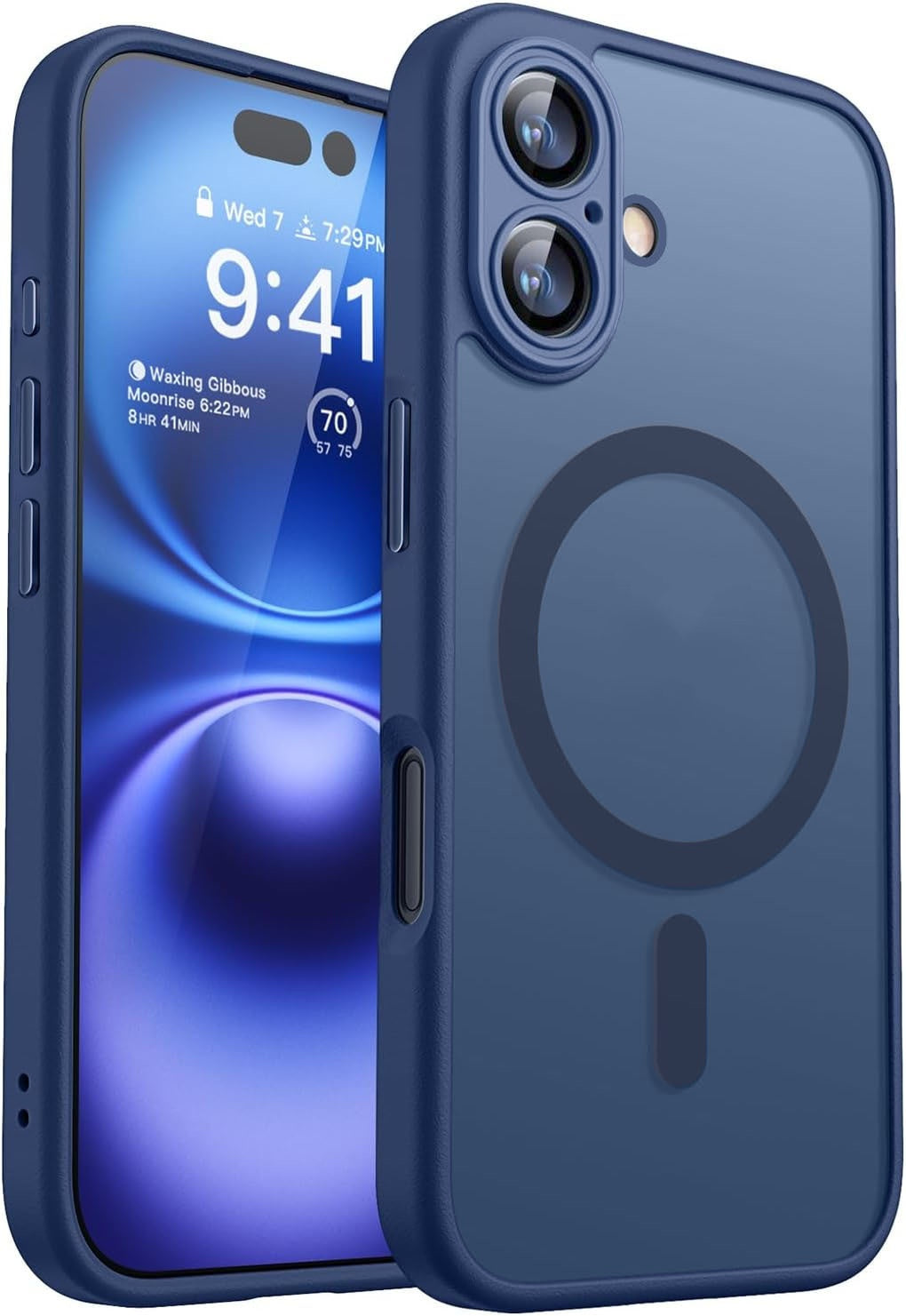 Dossier téléphonique Adsorption magnétique Couverture de protection semi-transparente par pulvérisation d'huile Matte
