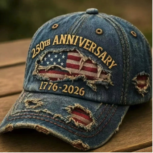 Impression créative Trou polyvalent Breaking Denim Baseball Cap