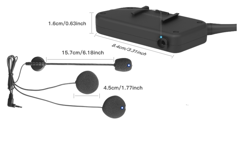 800m Tous les cinq casques de moto Bluetooth Intercom V6pro One Pack
