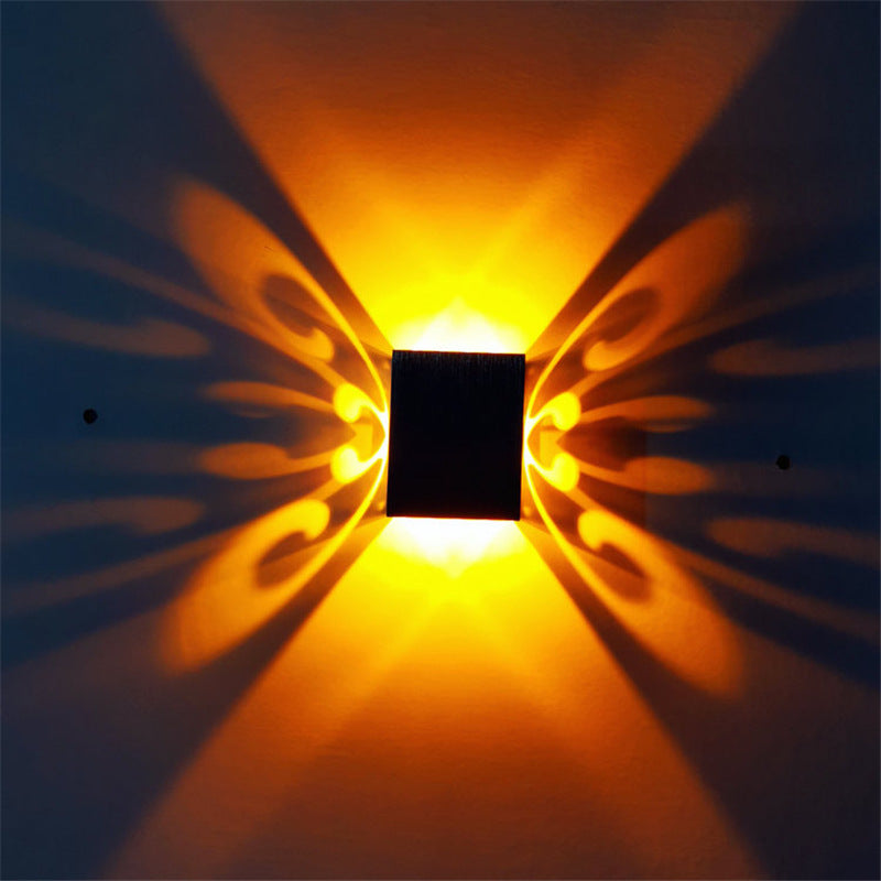 Led Butterfly Lampe murale intérieure créative Fond mural