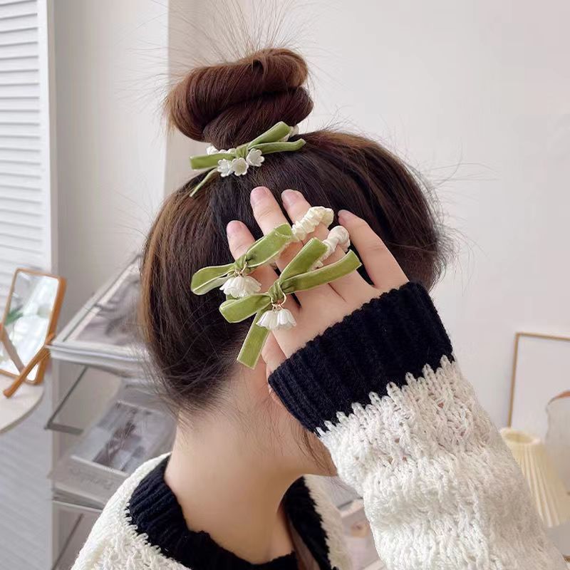 Lily Headband Bow Small Intestine Hair Anneau Advanced Sensual Tie Rope Cheveux Accessoire
