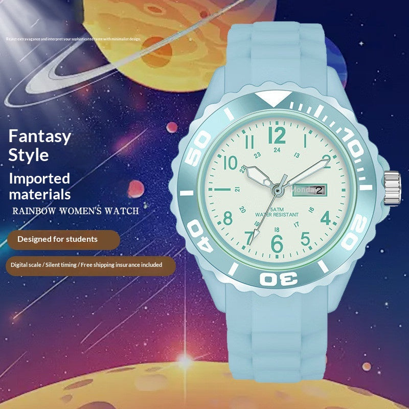 Compact Quartz Sports Smart Couples Montre électronique pour les femmes