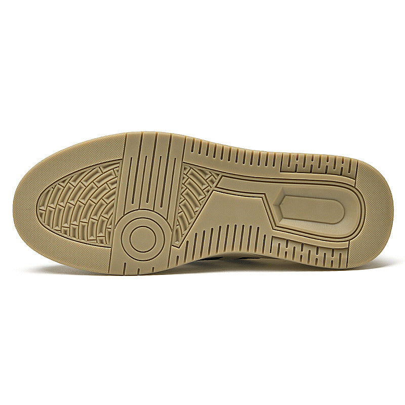 Chaussures de plateau en cuir de vache en lacet