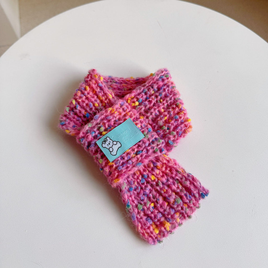Bib chaud tricoté et serviette salive pour chiens