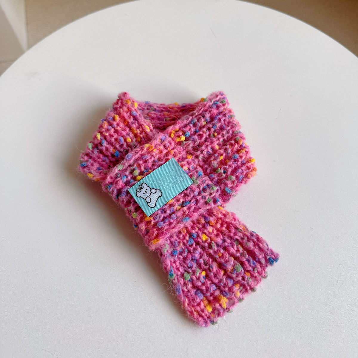 Bib chaud tricoté et serviette salive pour chiens