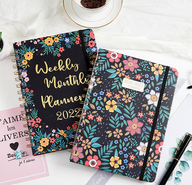 Calendrier annuel A5 Coil Notebook Livre anglais