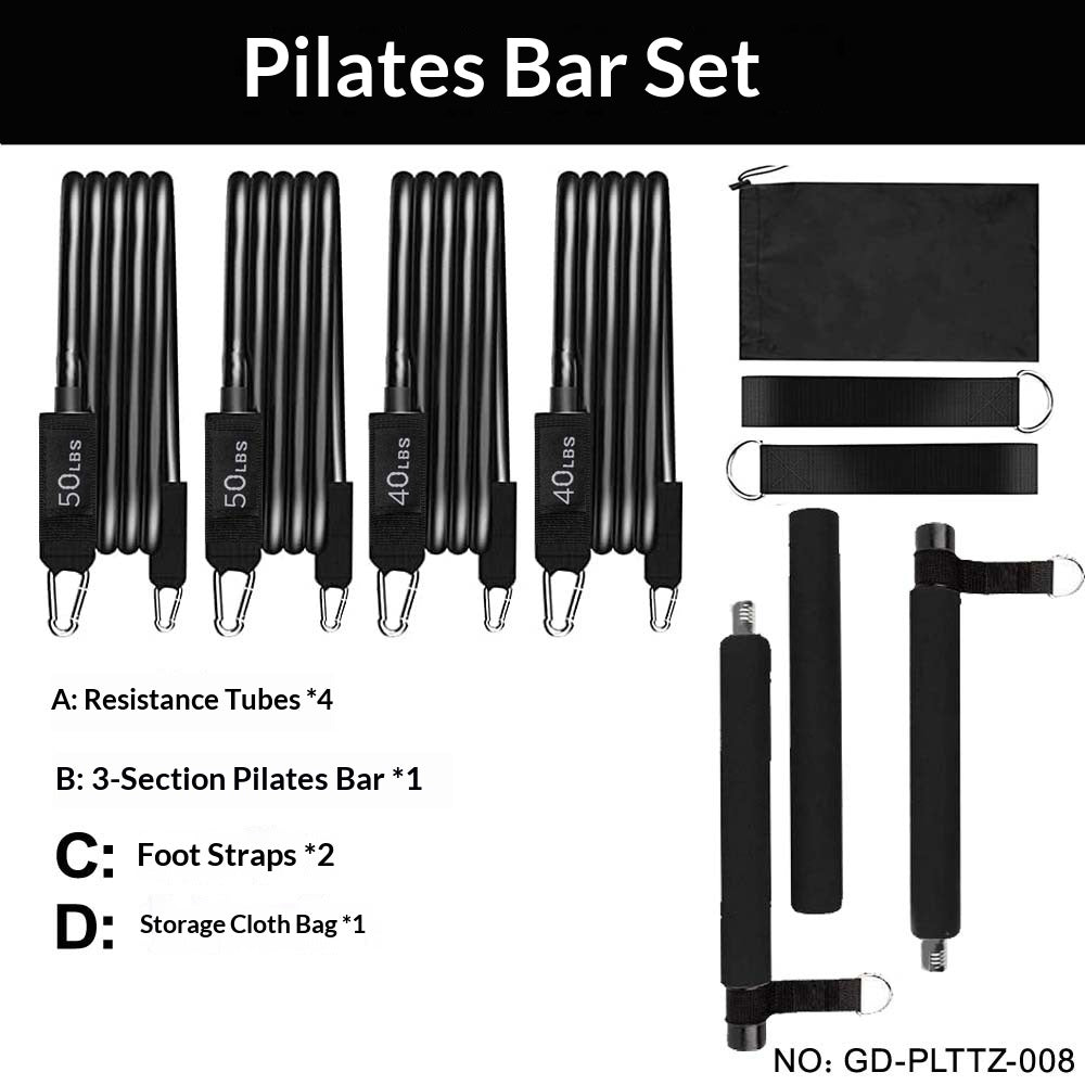 Multifonctionnel force entraînement fitness Pilates bâton avec trois sections