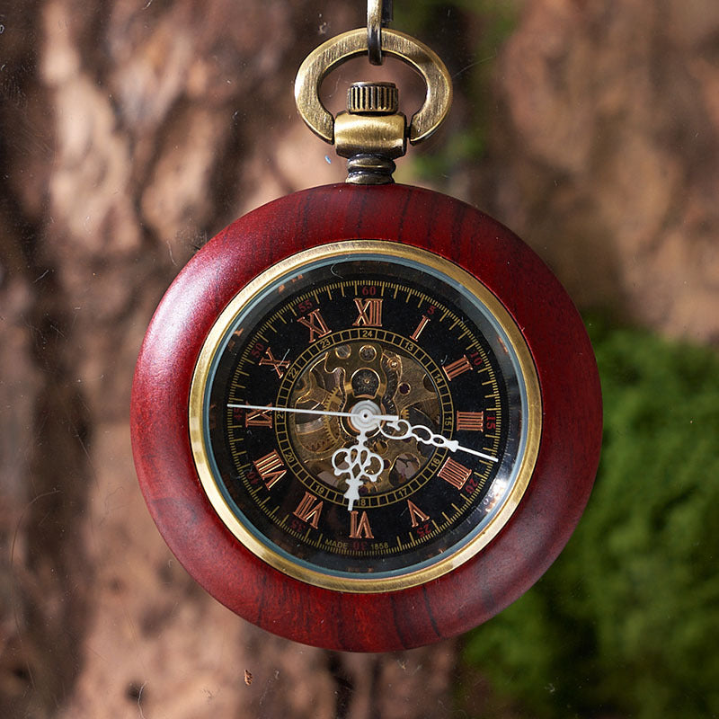 Petite montre de poche mécanique automatique Ahogany