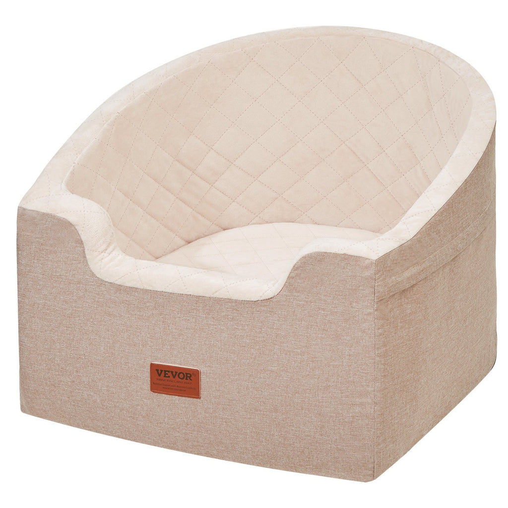VEVOR Dog Booster Siège de voiture Pet Siège de voiture pour petit chien moyen jusqu'à 55 Lbs Brown