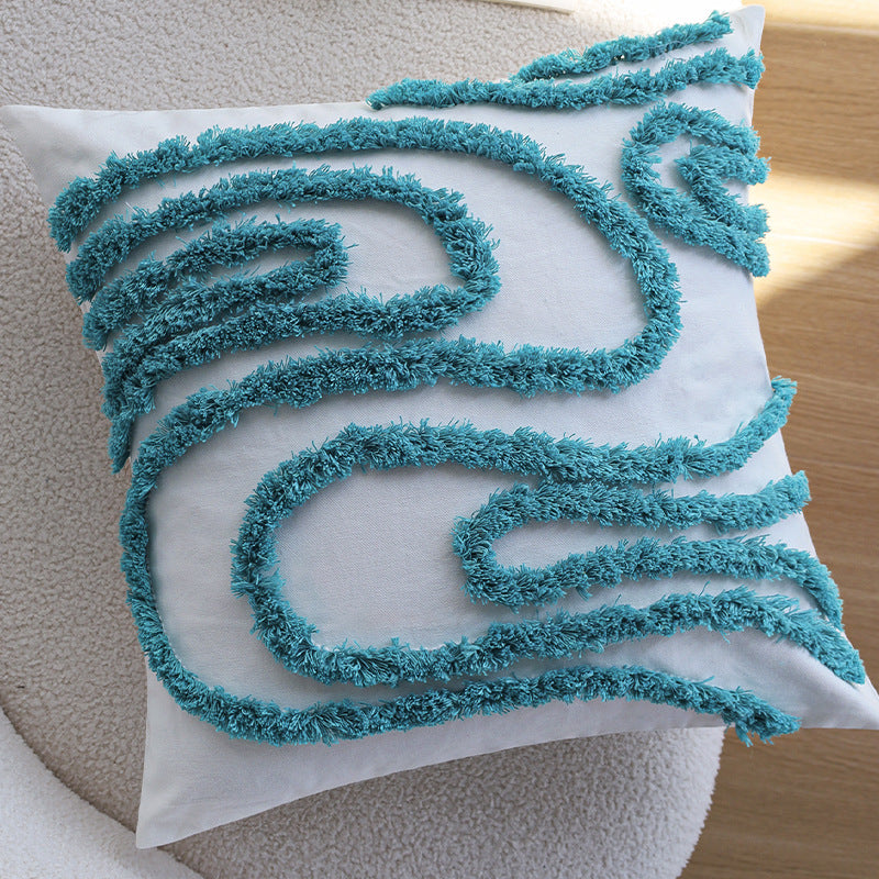 Chambre à coucher bleue Tufted Coussin Coussin Coussin Insert non inclus
