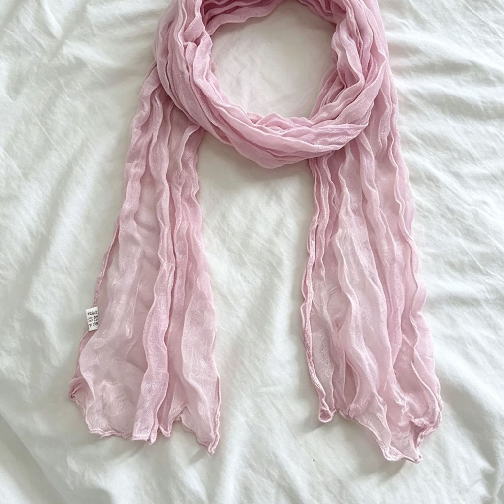 Femmes Versatile Solid-colore Cable-knit mince écharpe chaude pour le printemps et l'automne